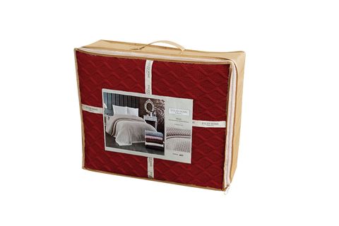 EVLEN HOME AKRİLİK ÖRGÜ BATTANİYE, ÇİFT KİŞİLİK, BORDO