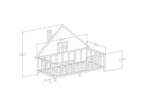 LİGHT MONTESSORİ KARYOLA, ÇAM, 90X190