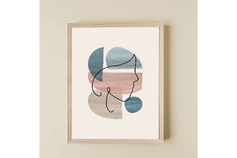 MUNİKA AHŞAP ÇERÇEVELİ LİNE ART PORTRE ÜÇLÜ TABLO SETİ, 30X40