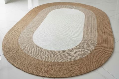 FLOW OVAL HALI, BEYAZ NATURAL, 80X150 CM