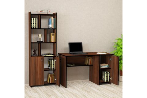 KALENDER DEKOR MATEO MAYRA BİLGİSAYAR VE ÇALIŞMA MASASI TAKIMI, CEVİZ, 120 CM, MTM05