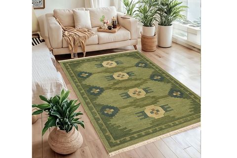 ANADOLU YEŞİLİ KİLİM DOKUMA TABAN HALI, 311 YNG, 100X150 CM