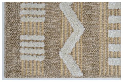 SEYRAN MARAKEŞ KABARTMALI MODERN DOKUMA HALI 676, SARI, 120X180