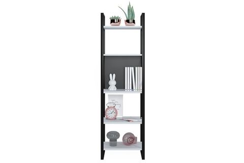 RUUM STORE BY DOĞTAŞ META DAR KİTAPLIK, METAL GÖVDE OPAK BEYAZ ANTRASİT