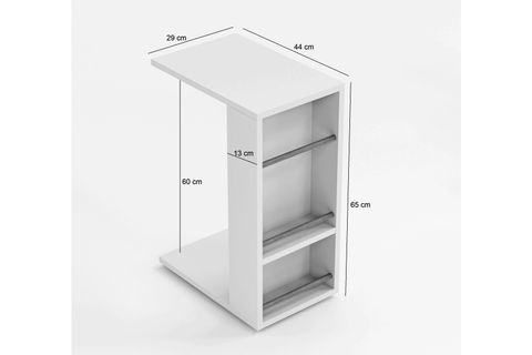 HALO TEKERLEKLİ YAN SEHPA, ÇAM