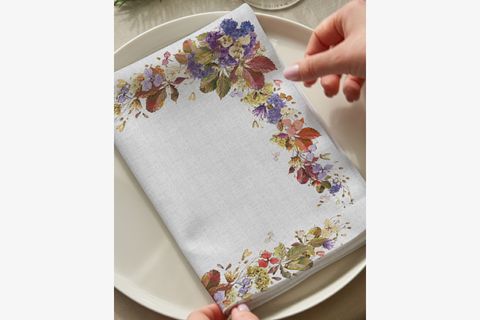 SONBAHAR YAPRAKLARI PAMUKLU DÖRT ADET PEÇETE