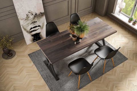 WOODESK GÜNCE MASİF VENGE RENK 200X70 YEMEK MASASI CPT7280-200