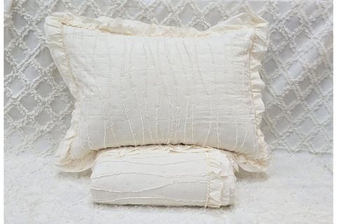 ÇAPA HOME MİLANO TEK KİŞİLİK FIRFIRLI YATAK ÖRTÜSÜ, KREM