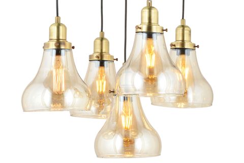 LAMPALUCE CONO BEŞLİ SARKIT AVİZE, SARI
