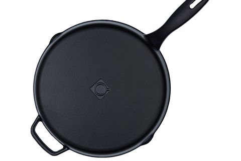 HECHA DÖKÜM DÜZ YUVARLAK TAVA MAT SİYAH 28 CM