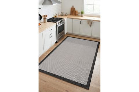 FRESCO EKRU SİYAH YIKANABİLİR HALI 23745A, 50X80