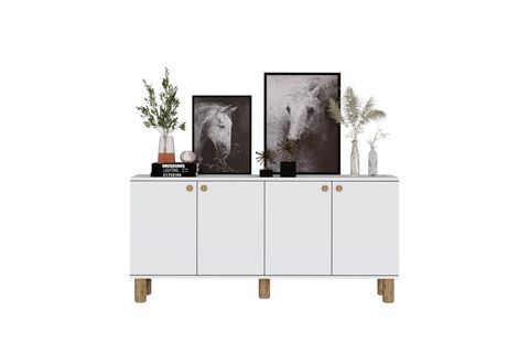 LAYA BOHEM AYAKLI ÇOK AMAÇLI DOLAP, KONSOL, 150 CM, BEYAZ