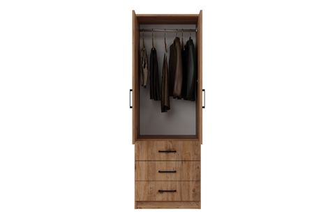 EASY GARDIROP, ATLANTİK ÇAM, 2 KAPILI 3 ÇEKMECELİ