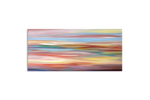 TABLOLIFE YATAY RENKLER YAĞLI BOYA DOKULU TABLO, ÇERÇEVESİZ, 90X120