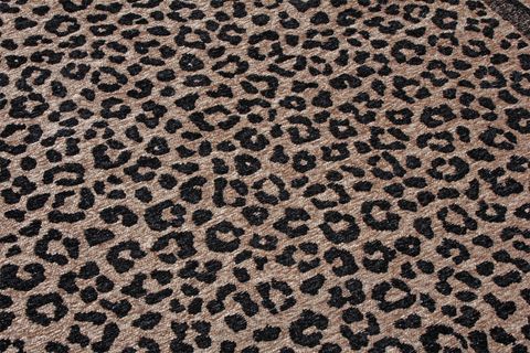MORETTİ NORDİ LEOPAR DESENLİ MAKİNE DOKUMA HALI, SİYAH, 77X150