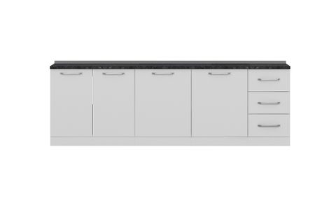 MİNAR 255 CM MUTFAK DOLABI BEYAZ 255-B1-ALT MODÜL