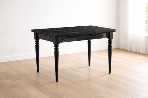 ANZİO MASA, SİYAH MERMER, 110X70