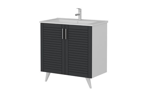 VERA BANYO DOLABI ALT 85CM AY2K ETJ BEYAZ ANTRASİT