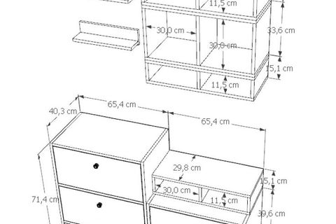 BK ÇOK AMAÇLI DOLAP, DUVARA MONTE RAFLI, KBR