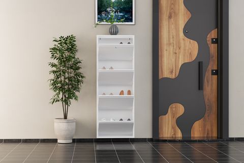 VEGA KİLİTLİ METAL AYAKKABILIK, BEYAZ, 4 KAPAKLI