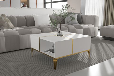 NİRVANA ORTA SEHPA, BEYAZ GOLD