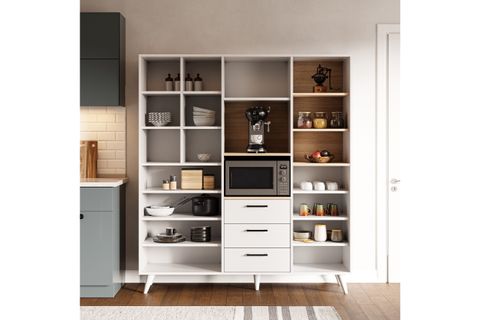 LAVO ÇOK AMAÇLI KAHVE KÖŞESİ DOLABI, 4 KAPAKLI 3 ÇEKMECELİ