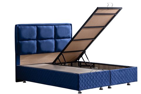 GRAND NEW BAZA BAŞLIK VE ORTHOSOFT YATAK SETİ, LACİVERT, 180X200