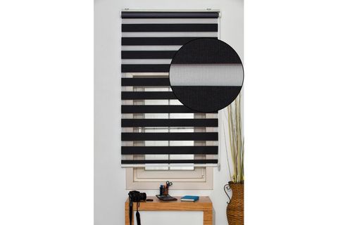 ZEBRA STOR PERDE SİYAH 170 X 200