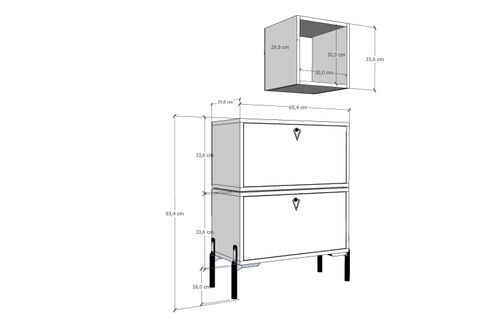 YUSUF KOMODİN, 2 DÜŞER KAPAKLI, NRG-ÇKMD-1001
