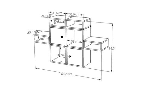 AYDIN KİTAPLIKLI RAF, MST-DVR-1015