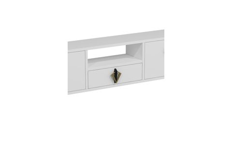 DROPDD TV SEHPASI, BEYAZ SİYAH ALTIN DUVARA MONTAJ, 1315DROPDD 32