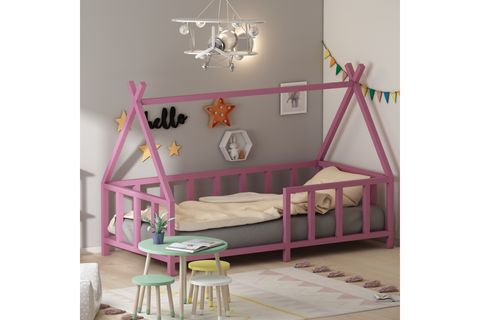 GİVAYO WOOD'S ÇİĞDEM MONTESSORİ KARYOLA, PEMBE, 90X190