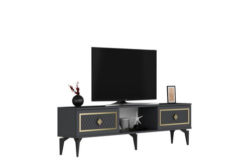 HERRY 2 KAPAKLI TV SEHPASI ALT MODÜL, ANTRASİT ALTIN