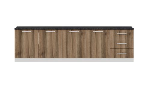 MİNAR 300 CM MUTFAK DOLABI BEYAZ DORE 300-D3-ALT MODÜL