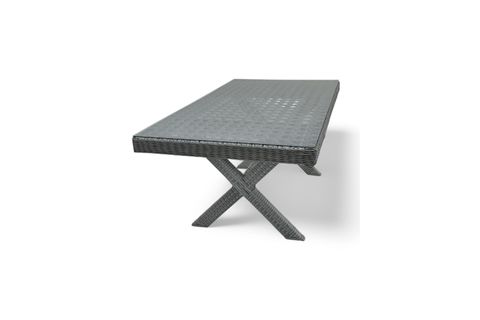 SİDE RATTAN BAHÇE MASA TAKIMI, 7 KİŞİLİK, 100X180