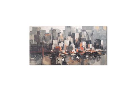 TABLOLIFE SOYUT ŞEHİR 3 YAĞLI BOYA DOKULU TABLO, ÇERÇEVESİZ, 60X90