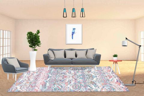 AİDA HOME STRADAROSE MAKİNADA YIKANABİLEN KAYDIRMAZ  SALON HALISI 80X150