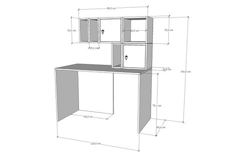 MİNİMALİST ÇALIŞMA MASASI, TASARIM BEYAZ