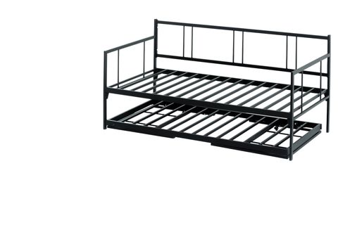 FORTE YAVRULU DAYBED METAL KARYOLA+YATAK SETİ, SİYAH, 90X200