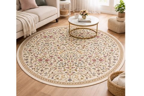 RENKLİ ÇİÇEKLER DOKUMA TABAN HALI, 594 YNG 80X80 CM