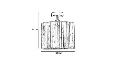 BAMBU 02 ABAJURLU PLAFONYER AVİZE