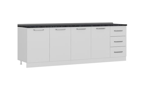 MİNAR 245 CM MUTFAK DOLABI BEYAZ 245-B3-ALT MODÜL