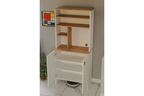 İNTERGO KAHVE KÖŞESİ İKİ KAPAKLI ÇOK AMAÇLI DOLAP, BEYAZ