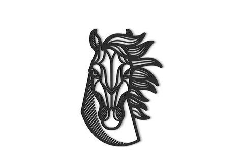 AT SİLÜETİ METAL TABLO