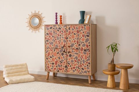 MULTİKABİN PEBBLE ÇOK AMAÇLI DOLAP, SİLİNDİR AHŞAP AYAK