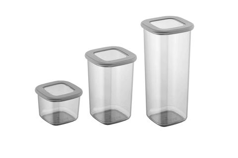 COLONY KARE SAKLAMA KABI ÜÇLÜ SET, GRİ