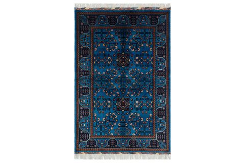 AFGAN EL DOKUMA HALI, MAVİ, 100X155