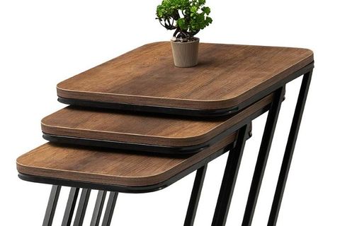 PARİS ZİGON SEHPA, SİYAH, CEVİZ