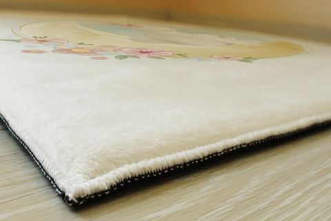 KARNAVAL AYDAKİ SEVİMLİ TAVŞANLAR ÇOCUK ODASI HALISI 001, BEYAZ, 100X150