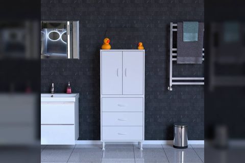 İLKİM ALT MODÜL ÇEKMECE ÜST MODÜL KAPAKLI BANYO DOLABI, 60 CM